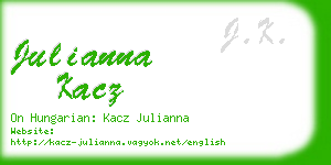 julianna kacz business card